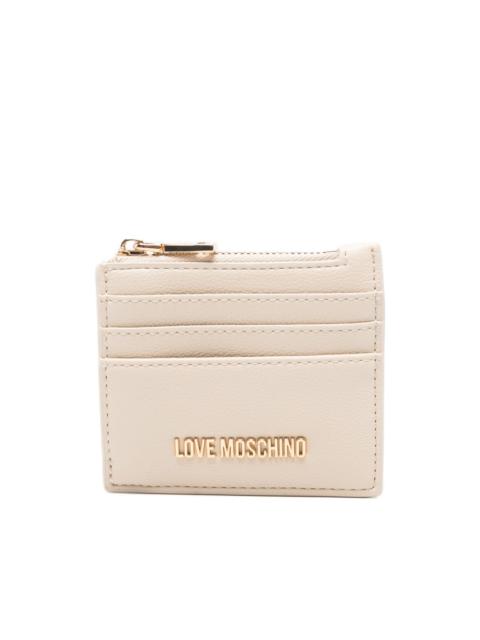 Moschino heart zip card holder