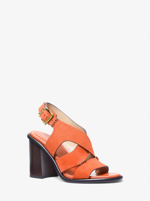 MICHAEL KORS Raven Suede Block Heel Sandal