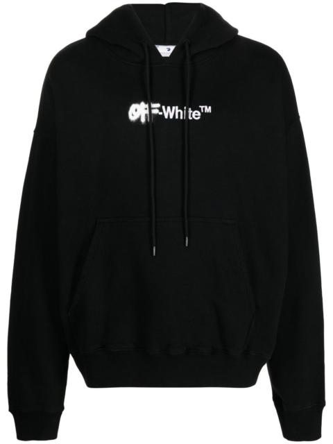 Off-White Spray Helvetica logo-embroidered hoodie