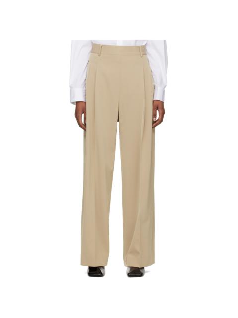 GIA STUDIOS Beige Pleated Trousers