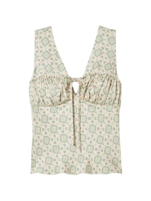 Claudie Pierlot printed V-neck top