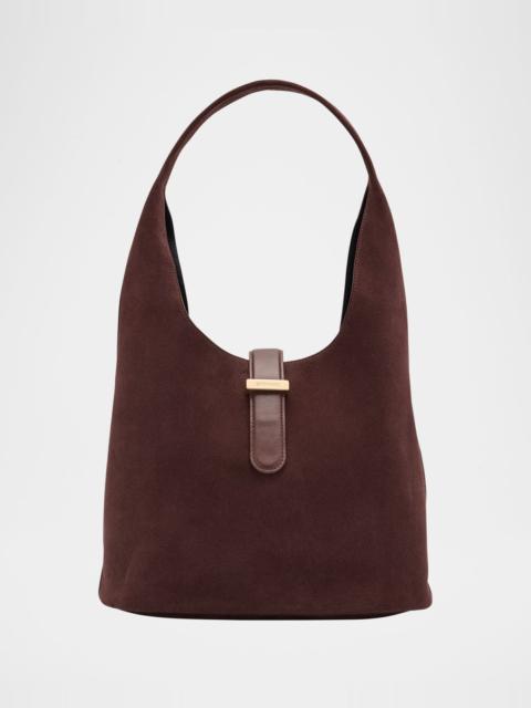 SIMKHAI Khai Buckle Suede Hobo Bag
