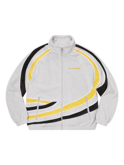 Supreme Racing Fleece Jacket 'Grey Black Yellow' SUP-SS23-170