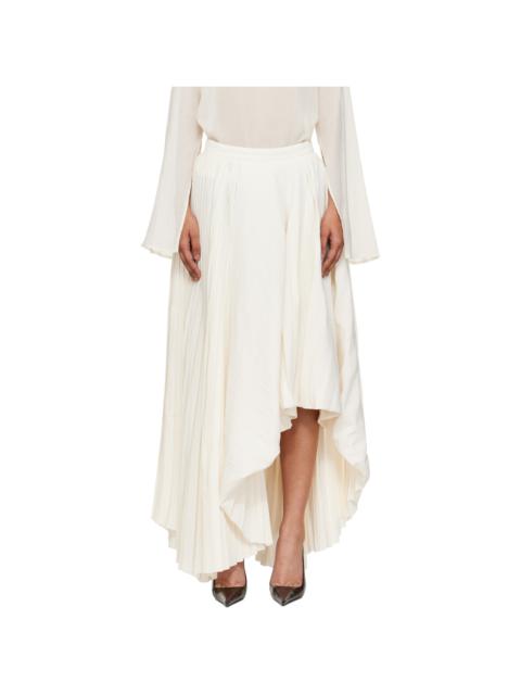 Alexander McQueen Beige Pleated Maxi Skirt