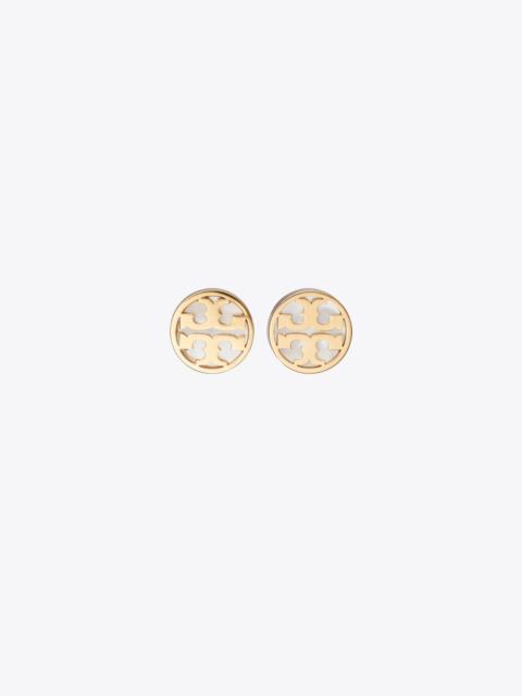 TORY BURCH Icon Mother Of Pearl Circle Stud Earrings