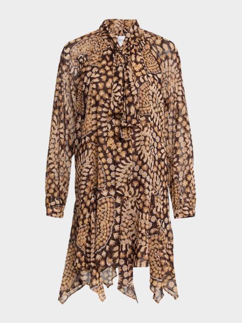 MISA Daisy Paisley Cindy Handkerchief Mini Dress