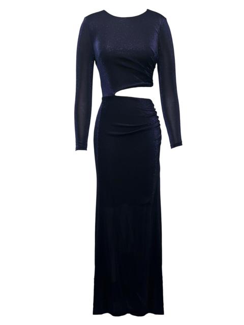 Dress The Population Women's Candace Metallic Jersey Cut-Out Maxi Dress - Midnight Blue