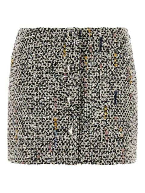 Alessandra Rich tweed sequinned mini skirt