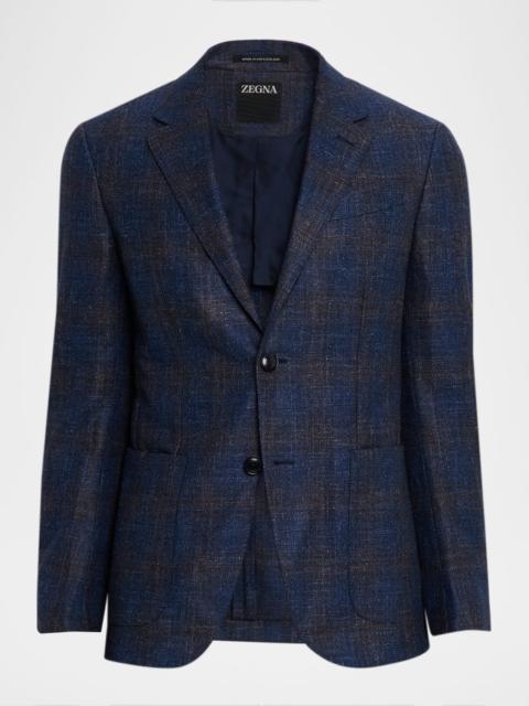 ZEGNA Men's Check Woven Patch-Pocket Sport Coat