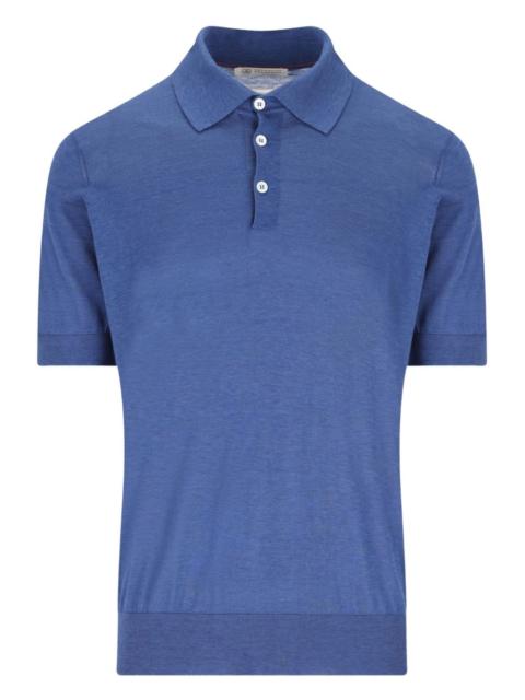 Brunello Cucinelli ribbed-hem buttoned polo shirt