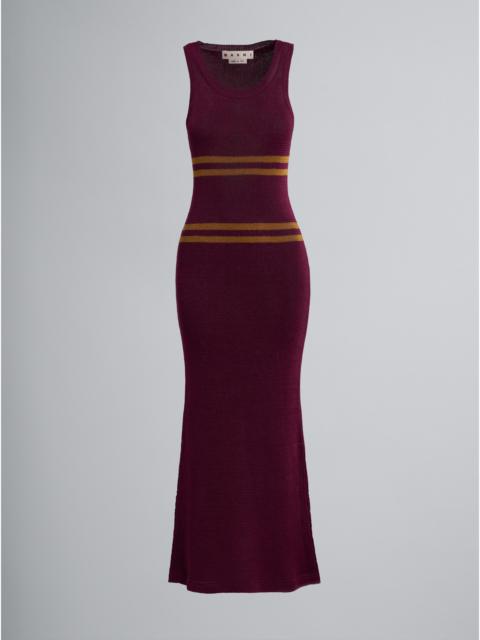 Marni STRIPED LINEN KNIT DRESS