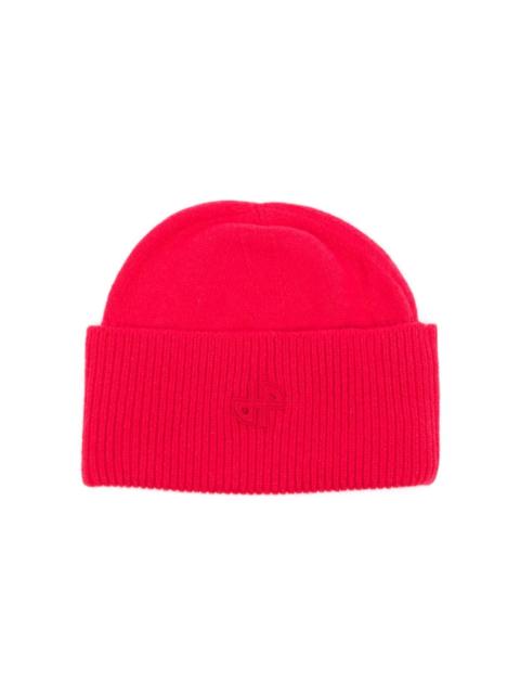 PATOU logo-patch cashmere beanie