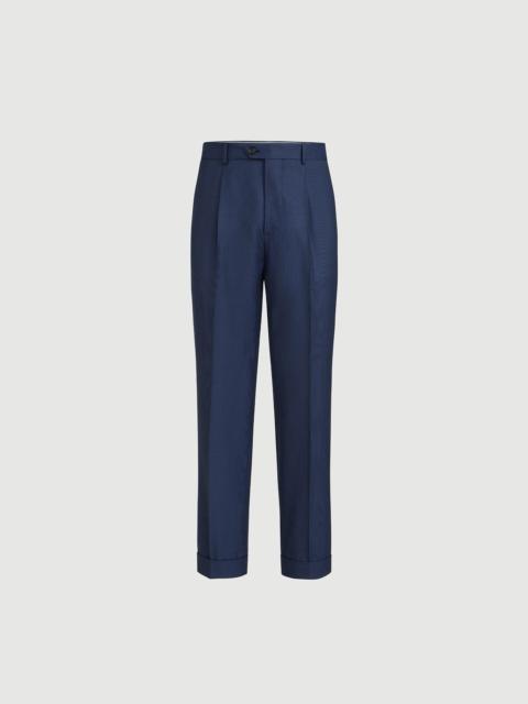 Brunello Cucinelli Super 150s virgin wool houndstooth trousers with pleat