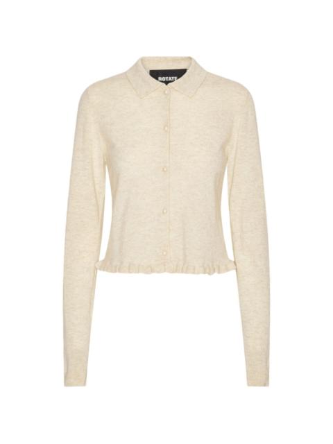 ROTATE polo-collar cardigan