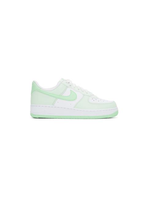 Green & White Air Force 1 '07 Sneakers