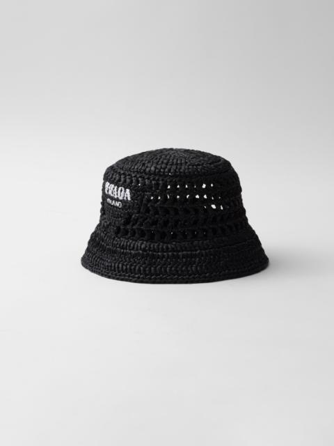 Woven fabric bucket hat