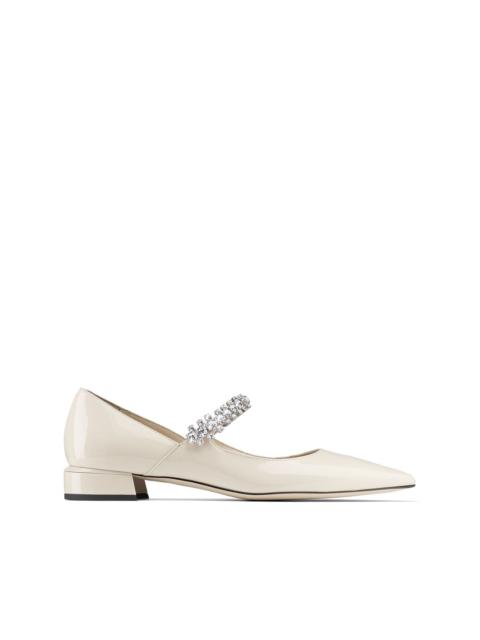 JIMMY CHOO Bing crystal-strap ballerina shoes