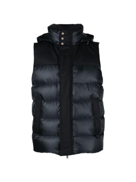 quilted hooded gilet