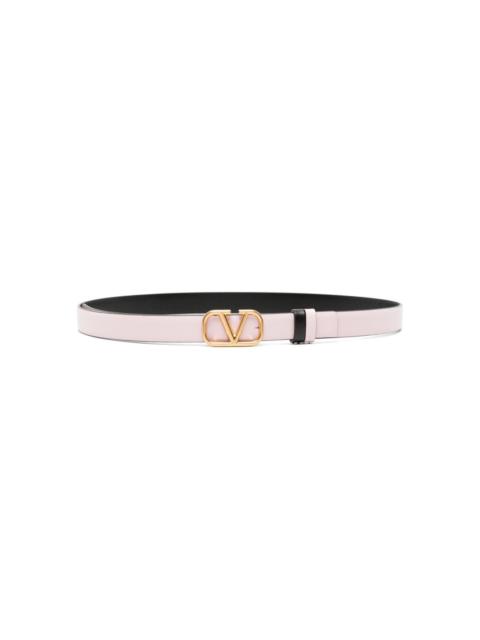 Reversible Vlogo Signature Belt In Glossy Calfskin 30 Mm for Woman in  Mauve/prune