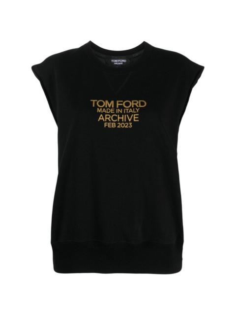 TOM FORD logo-print silk T-shirt | REVERSIBLE