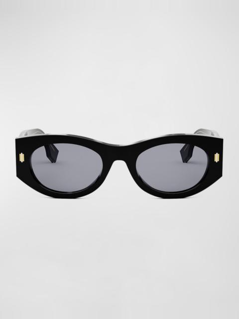 FENDI Fendi Roma Acetate Shield Sunglasses