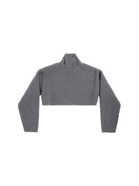 high-neck virgin wool jumper