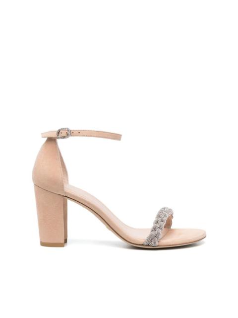 Stuart Weitzman Nudistcurve 80mm embellished sandals