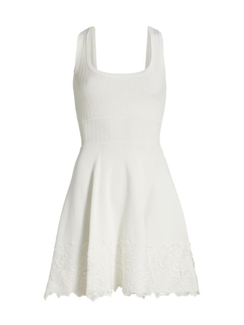 GENERATION LOVE Women's Orpheus Lace Combo Rib Mini-Dress - White