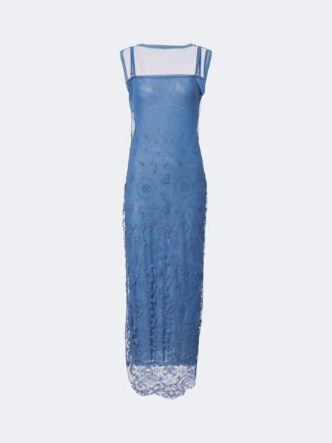 SIR. Leif embroidered mesh maxi dress