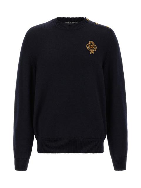Dolce & Gabbana Embroidered Coat Of Arms Sweater