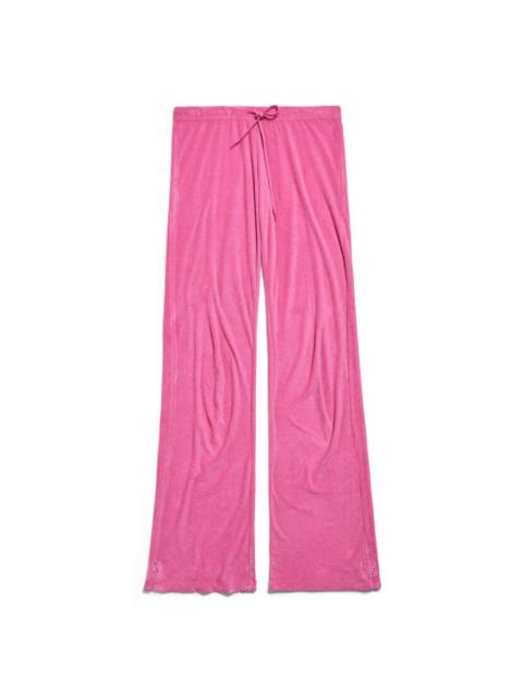 Women's Low Waist Tracksuit Pants in Dark Pink
