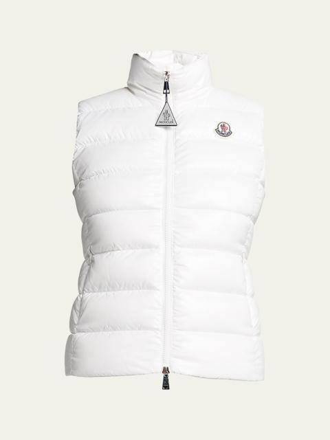 Moncler Ghany Shiny Quilted Puffer Vest