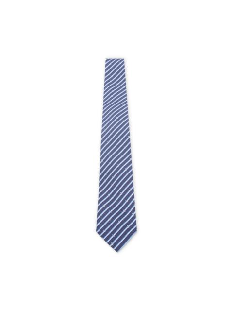 FERRAGAMO light and dark blue silk tie