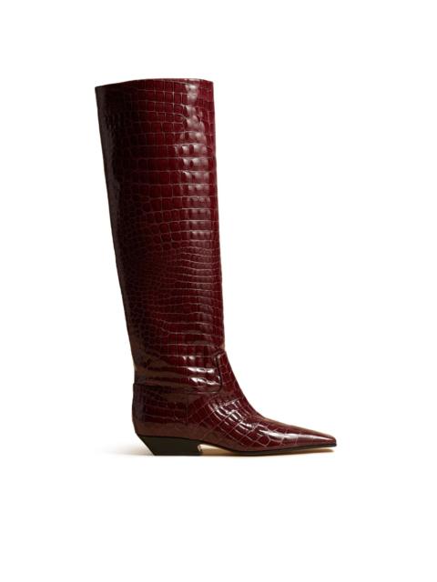 The Marfa crocodile-effect leather boots