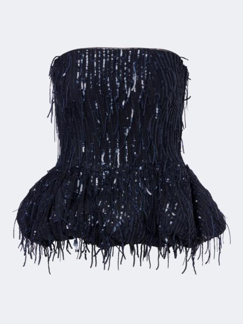 ROTATE Peplum sequined top