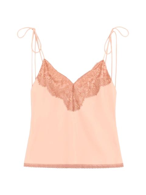 Valentino Women's Crepe De Chine Top - Salmon