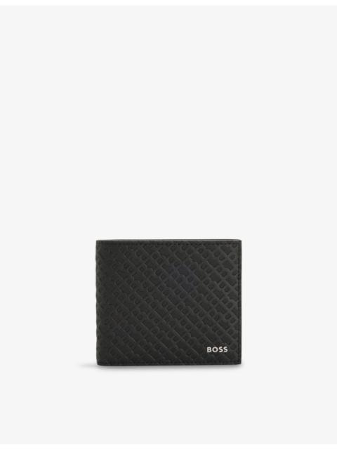 BOSS Monogram-Embossed Leather Wallet