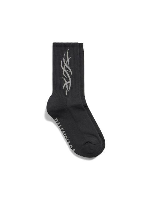 BALENCIAGA Women's Tacky Socks in Black/grey