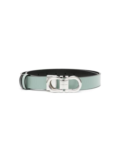 Gancini buckle-fastening belt