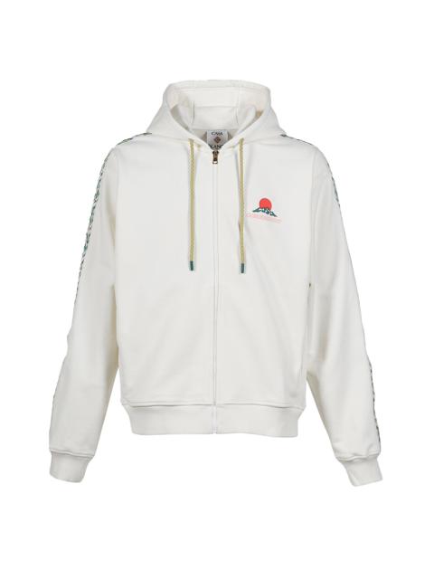 CASABLANCA Technical Pocket & Laurel Tape Zip Hoodie "Off White" MPF25 JTP 392 01