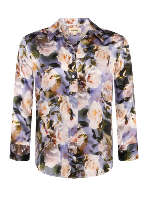 L'AGENCE DANI BLOUSE - MULTI DISTRESSED FLORAL