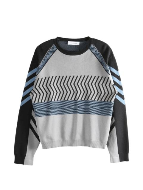 chevron-pattern sweatshirt