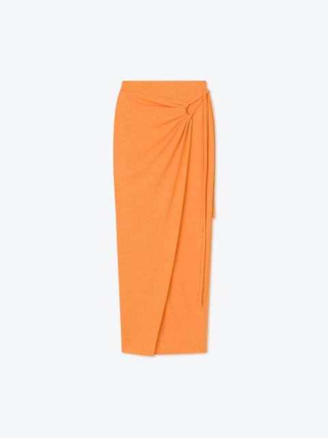 Nanushka INAYA - Mesh-jersey midi skirt - Orange