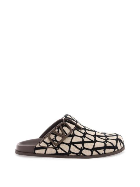Valentino Valentino Garavani Vlogo Toile Iconographe Sabot