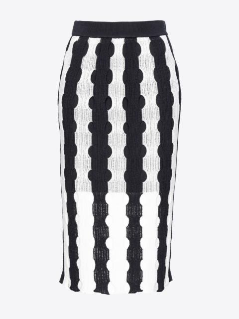 PINKO OPENWORK KNIT SKIRT