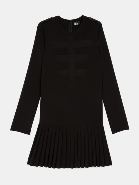 The Kooples SHORT BLACK PLEATED DRESS