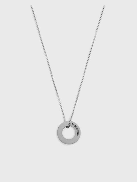 le gramme 1.1g-polished and brushed-sterling silver-round necklace