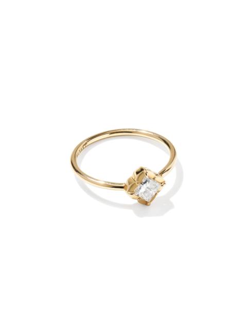 KENDRA SCOTT 0.45 ct Lab Grown White Diamond Dira Princess 14k Yellow Gold Band Ring