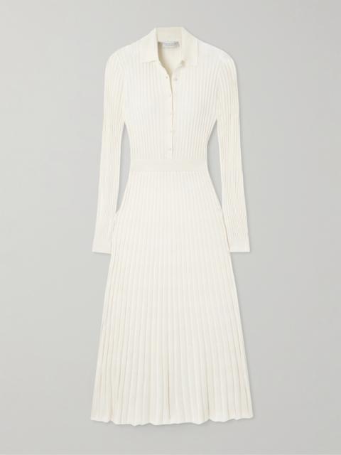 GABRIELA HEARST Ardor Ribbed Cashmere And Silk-blend Midi Dress