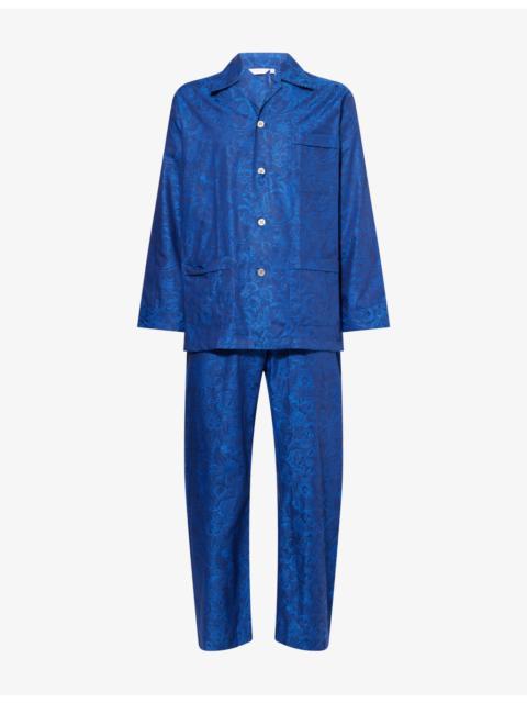 Derek Rose Paris Floral-Print Cotton Pyjamas